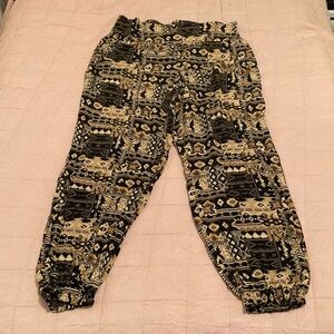 Cato Black and Tan Patterned Pants